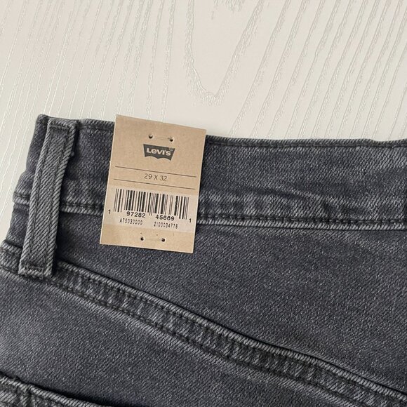 Levi's Women's Ribcage Bell Jeans 29x32 Black Super High Rise Flare Denim Slim - Picture 7 of 10